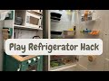 Play refrigerator hack  ikea billy bookcase hack  finely finished our play kitchen area