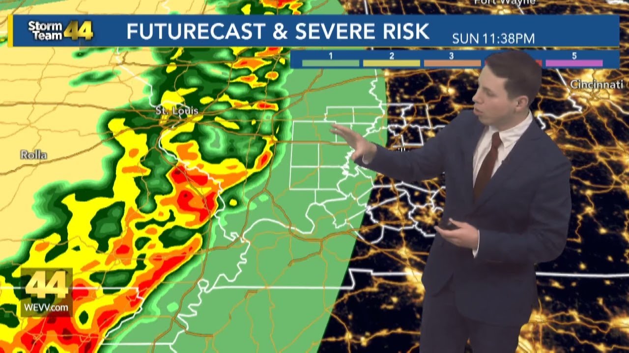 Sunshine and 80s Sunday afternoon before thunderstorms and showers roll ...