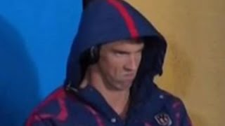 PhelpsFace | Michael Phelps Gives Death Stare to Olympic Opponent