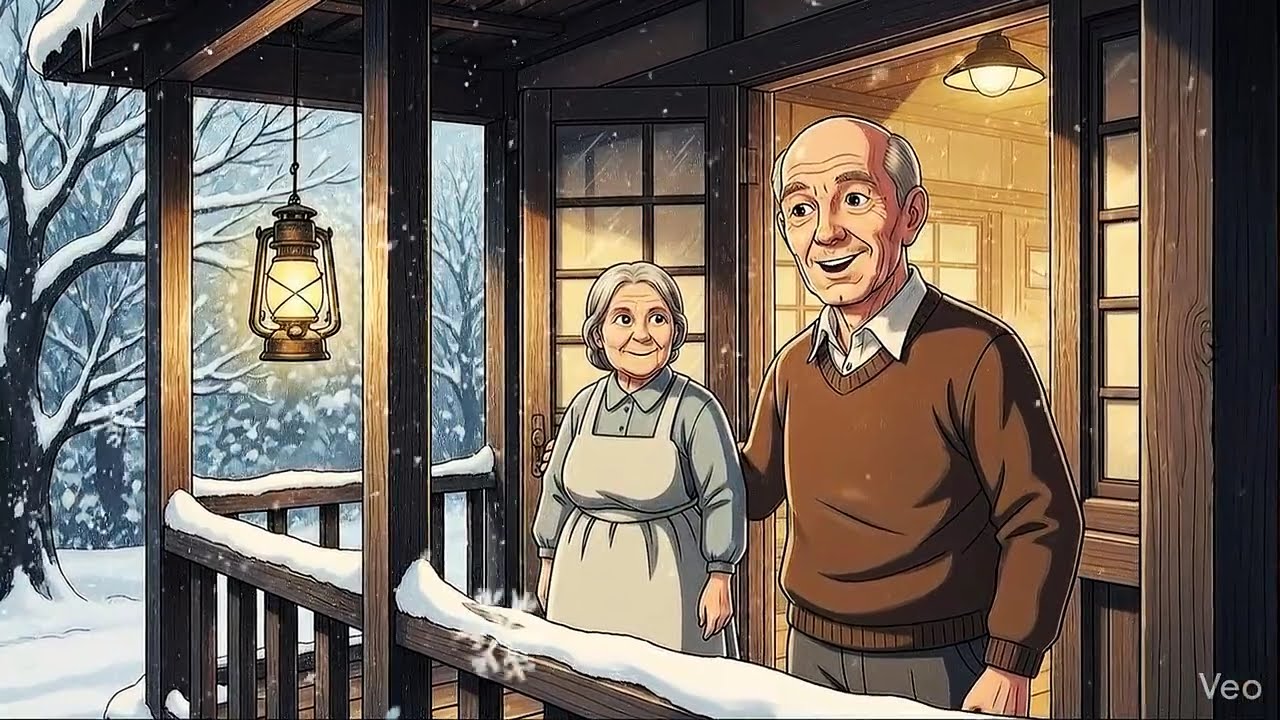 A Cozy Winter Van Journey to Grandparents' Home: Cooking Steak, Heavy Rain & Snow | Cinematic ASMR