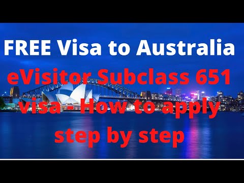 FREE Visa to Australia eVisitor Subclass 651 visa - How to apply step by step