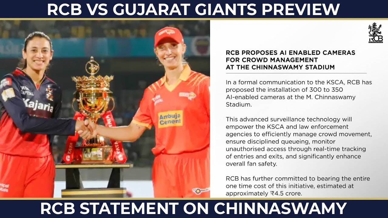 RCB release statement on Chinnaswamy | RCB Aim Hat-Trick of Wins | RCB vs GG WPL 2026