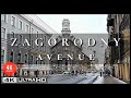 ⁴ᴷSt Petersburg, Russia, Zagorodny avenue. Walking tour / Subtitles! (4K Ultra HD 60fps)