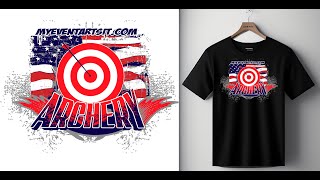 Creating Archery T-shirt Design for your Event | My Event Artist | Free Design download