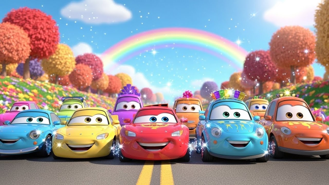 Colourful Cars Go Vroom 🚗🌈🎶 | Fun Kids Song, Nursery Rhymes and More!