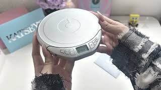 Portable CD Player Review | Aesthetic & Compact | Gueray H01 - Silver one