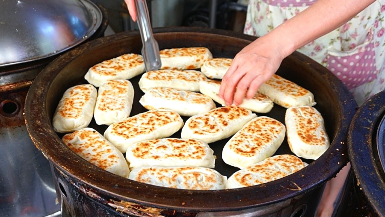 Самый популярный ресторан для завтрака на Тайване 【Овощной кальцоне с тофу（周家豆腐捲）】Уличная еда Тайбэя