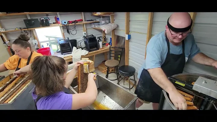 My new  honey extraction process.  #beekeeping #ho...