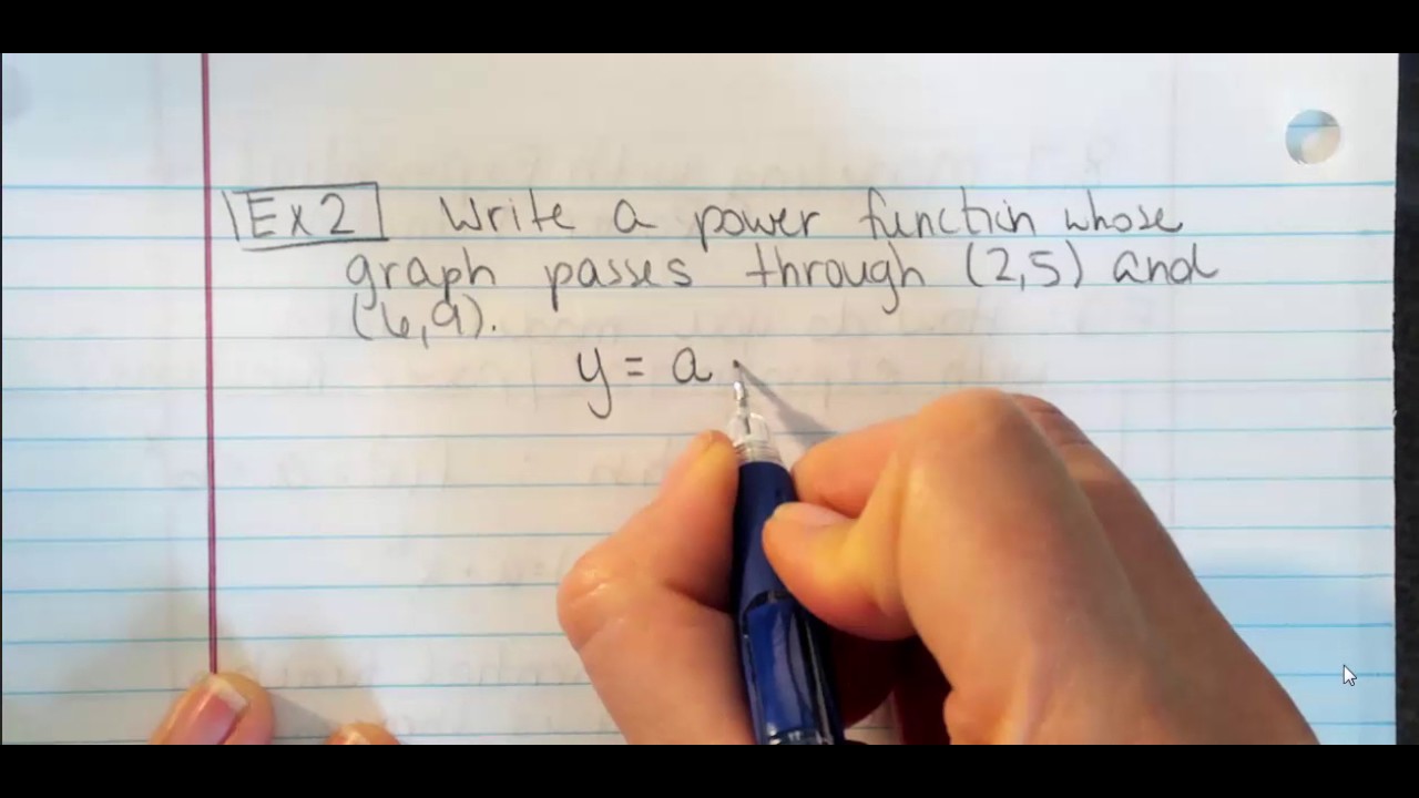 8.7 Modeling with Exponential and Power Functions - YouTube