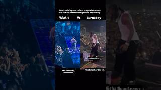 Wizkid Vs Burnaboy How they reacted on stage when a fans run toward them on stage while performing