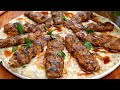 Le kofta kebab turc a un got incroyable de cette manire simple avec des aubergines