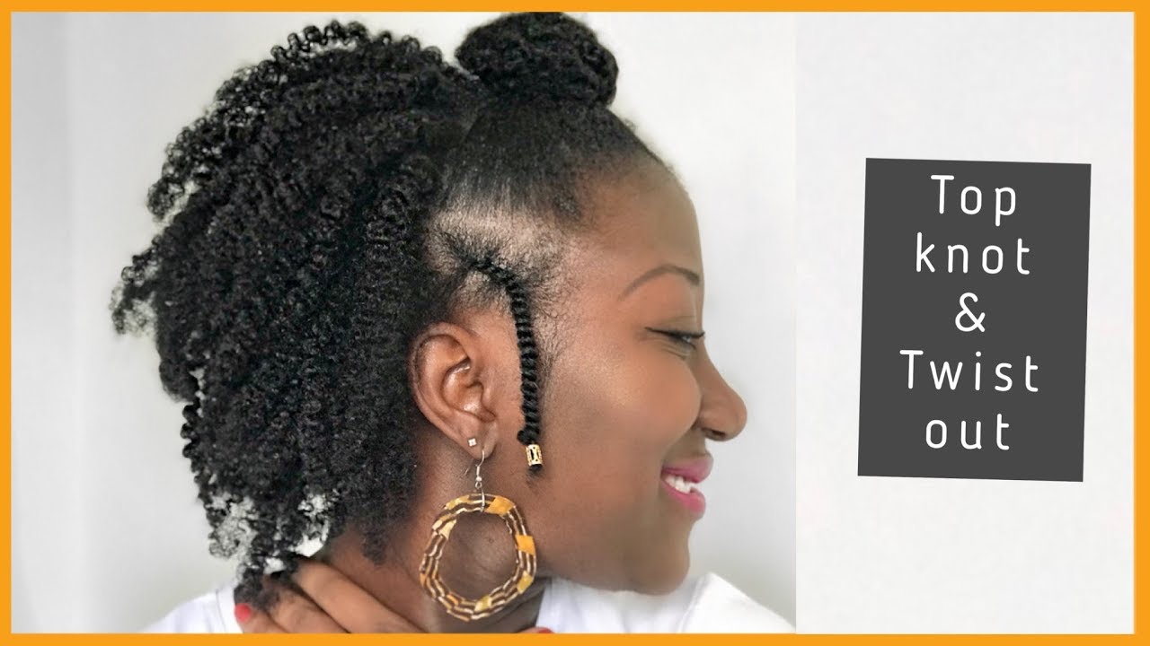 top knot twist out on thin/fine natural hair|| holidays hairstyles || adede