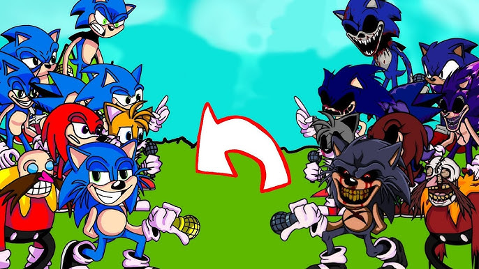 The evolution of VS. Sonic.exe's Majin Sonic from pre-August 2021