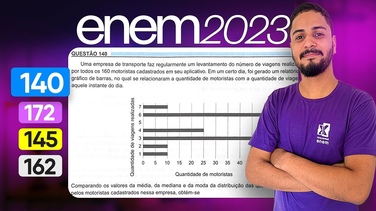 Questão 140 - Caderno Azul | Estatística | MATEMÁTICA ENEM 2023