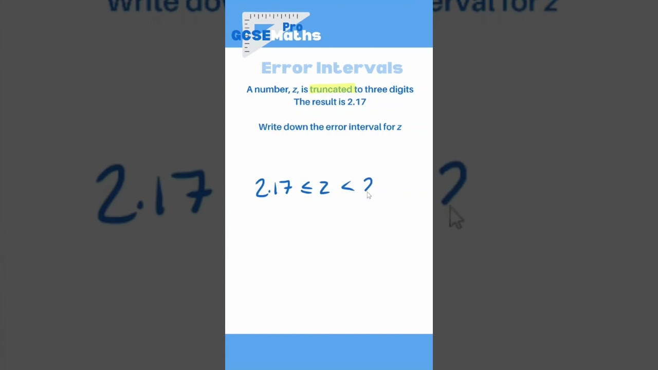 Error Inteval Shapes Truncated Error Interval