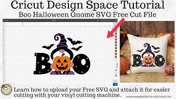 Cricut Design Space Tutorial-How to Upload, Ungroup, & Attach your Free Gnome SVG for Easier Cutting