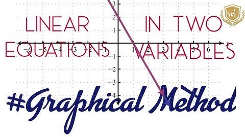 Linear Equations in two variables (Graphical Method)