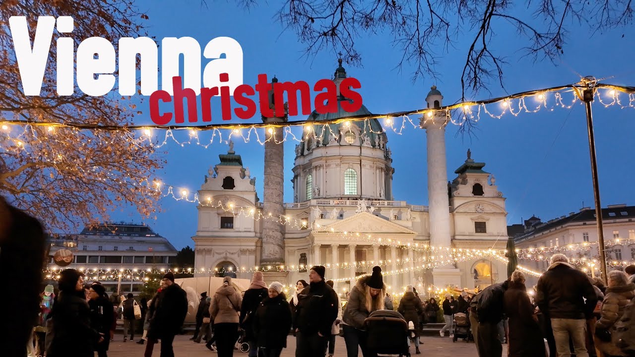 Рождество в Вене: Рождественская ярмарка на Карлсплац в Вене, Австрия