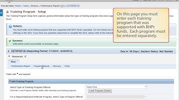 BPMH Performance Report Setup Data Video - Draft