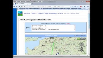Trajectoire Hysplit dans Google Earth