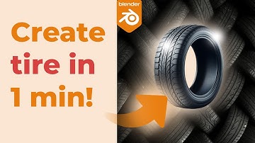 How to model a tire in Blender in 1 minute! | Quick 3D beginner tutorial