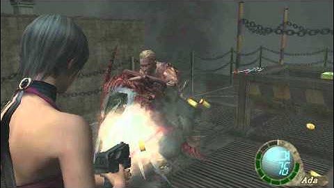 Resident Evil 4 - Separate Ways -  Krauser Battle (knife + TMP)