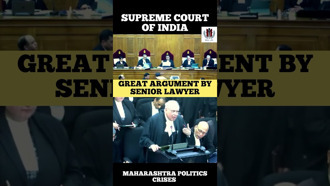 Maharashtra Politics Crisis Great Argument by Lawyer in Supreme Court 