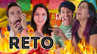 HOW MUCH SPICY THE SPANISH ENDURE? | EXPCASEROS AND POLINESIO CHALLENGE #YOUTUBEPROWEEK