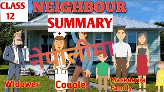 Neighbour Class 12 Short Summary In Nepali (in pic and animation form)