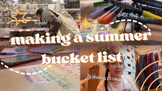 MAKING A SUMMER BUCKET LIST ! Romanticising summer, summer activity ideas