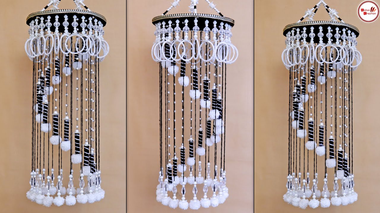 New Looking !!! Woolen Jhumar Making || DIY Wind Chime Idea || Handmade Home Decorating Craft