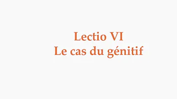 Quand utiliser le Genitif en latin ?