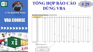 Excel VBA cho người mới bắt đầu - Bài 29: Tổng hợp báo cáo dùng VBA