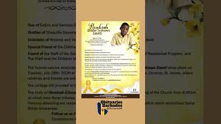 Hezekiah E. T. David | Funeral Service Announcement #ObituariesBB #Obituaries #ObituariesBarbados