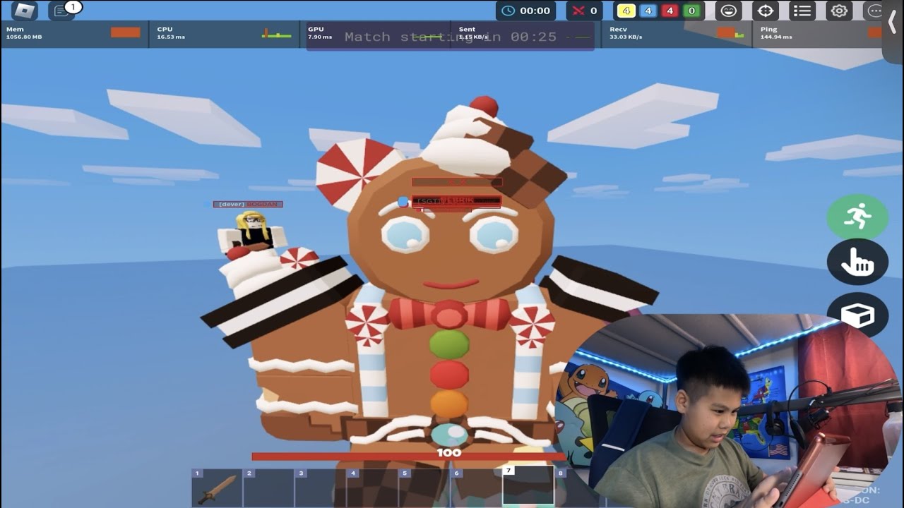 GingerBread Man Kit in Roblox BedWars is YUMMY OP First time playing