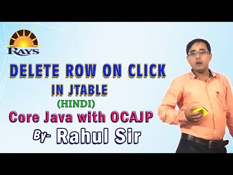 Delete row on click in jtable || Rahul sir