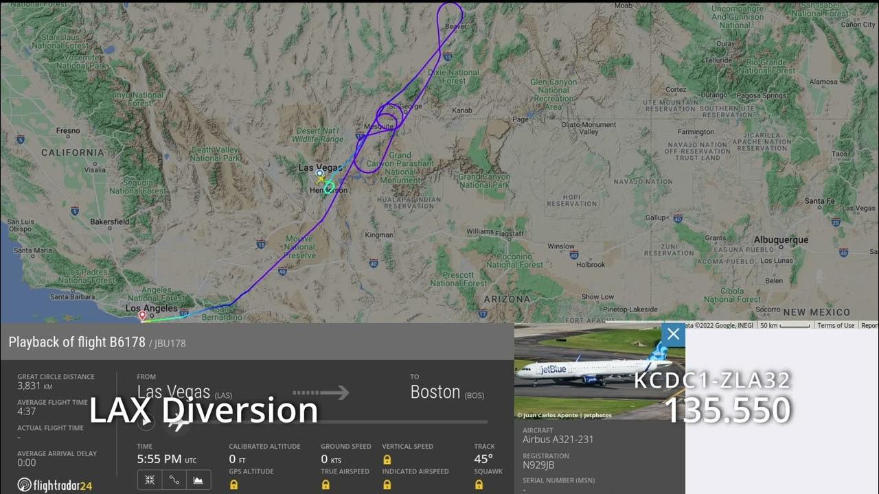 Dual Inoperable Radar B6178 Divert to LAX ATC YouTube