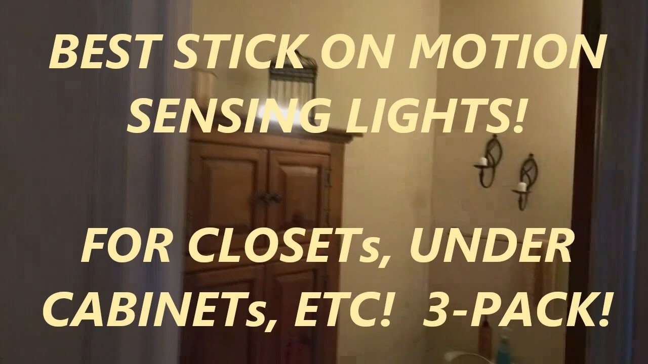 BEST Closet Lights AMIR Motion Sensing, 3 Pack Stickon Anywhere EASY