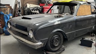AWD 1962 Ford Falcon floor, exhaust and bumper mods.