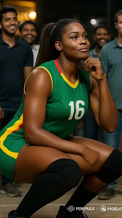 Tallest female volleyball player doing twerk dance #shorts #ai #volleyball #tallwoman #funny