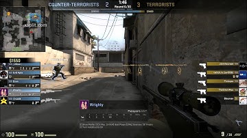 CS:GO Epic 4k with awp and a nade!