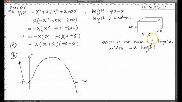 Solving Problem with polynomial Functions