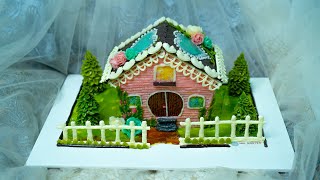 Awesome Building A Lovely House Cake | Bánh Sinh Nhật Tạo Hình Ngôi Nhà Xinh Xắn