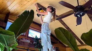 DIY Ceiling Transformation | a living room makeover