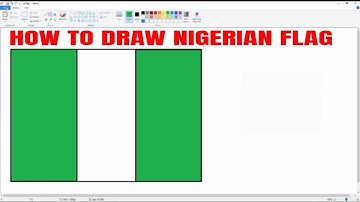 How to draw NIGERIAN flag | with MS paint