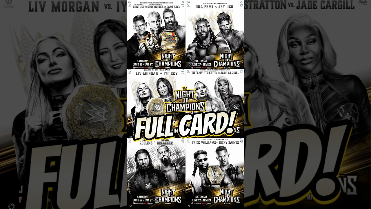 WWE Night of Champions 2026 Full Match Card 👑🔥