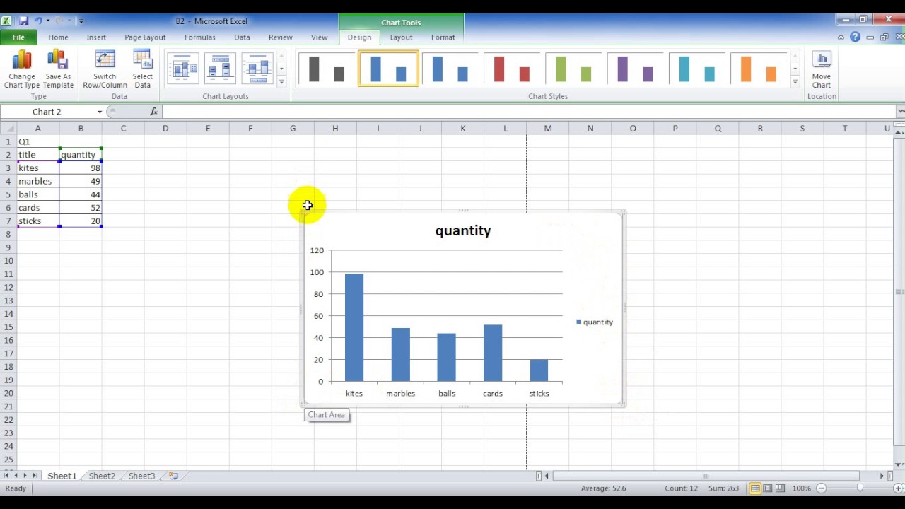 Simple bar graph in excel - YouTube
