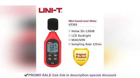 UNI-T UT353 Digital Sound Level Meter UT353BT Noisemeter 30-130dB Decibel Tester Noise Audio Detecto