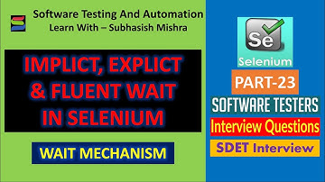 23 - Selenium Waits | Implicit Wait, Explicit Wait and Fluent Wait |