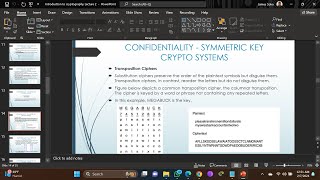 Cryptography - Class 3 (Caesar Ciphers - Transposition Cipher) [08:00hrs Session at KMU]